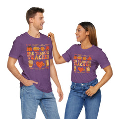 One Thankful Teacher T‑Shirt – Fall and Thanksgiving  Teacher Appreciation Tee