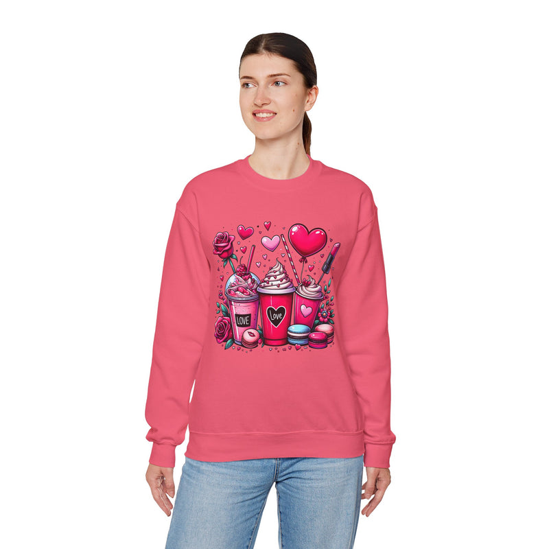 Woman's Coffee Valentine - Unisex Heavy Blend™ Crewneck Sweatshirt