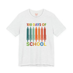 100 DAYS OF SCHOOL - Unisex Jersey Short Sleeve Tee | Elementary School Holiday, Gift For Her, Gift For Him, Teacher Shirt, Classroom Shirt