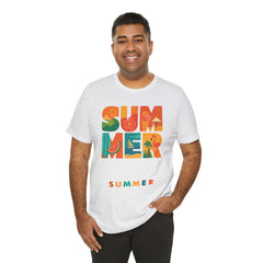 Summer Graphic Tee — Colorful Tropical "SUMMER" Typography T-Shirt