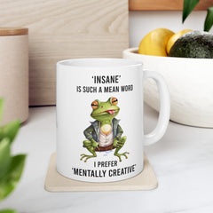 Funny Frog Graphic Mug, white ceramic mug, 11oz, 15oz,