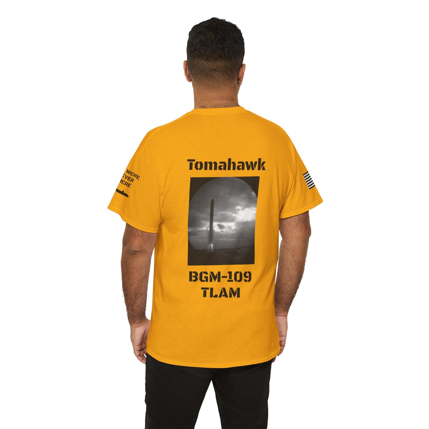 USN Periscope view, Submarine Launched Tomahawk Missile with Dolphins Unisex Jersey Short Sleeve Tee