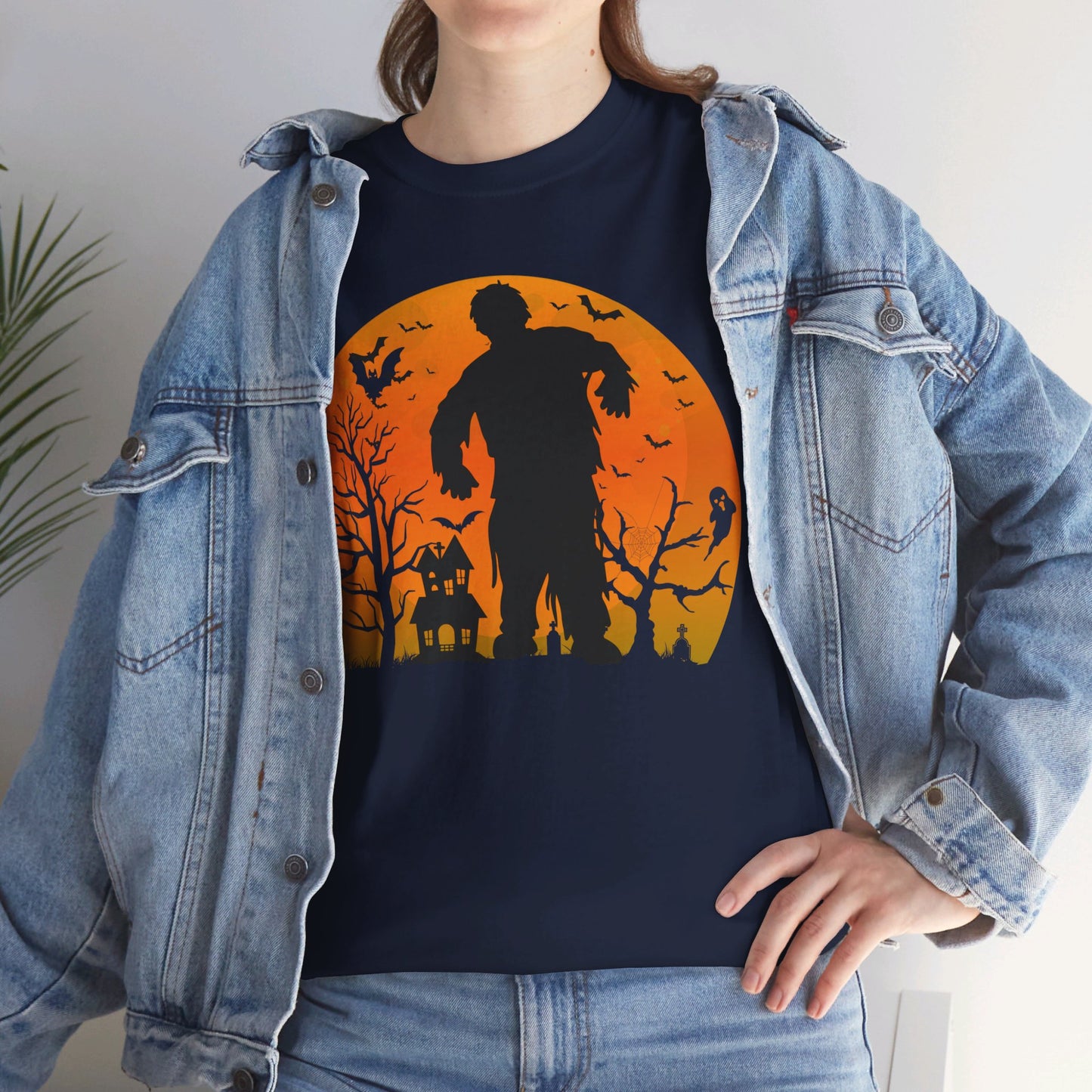 HAUNTED HOUSE ZOMBIE! Graphic Unisex Heavy Cotton Tee