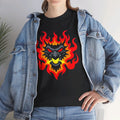 Flaming Fire Dragon - Graphic Unisex Heavy Cotton Tee