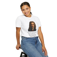 Isaac Newton Quote T-Shirt — "Gravity wasn't my idea" Scientific Humor Tee