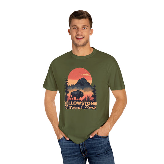 Yellowstone National Park Graphic, Comfort Colors Soft Relaxed Fit Unisex Garment-Dyed T-shirt