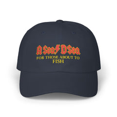 Fishing Dad Cap, A Sea D Sea Music Hat, Outdoor Gear, Gift for Fisherman, Adjustable Cap for Dad, Casual Style Hat