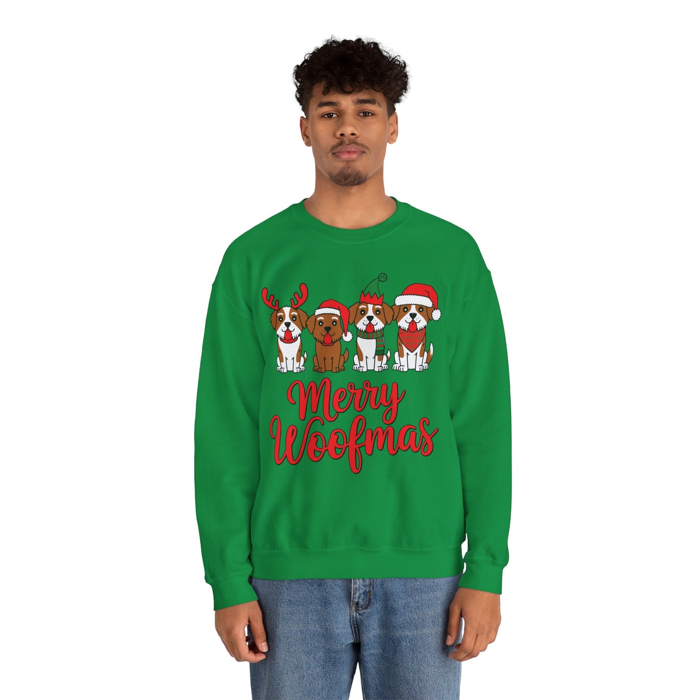 Merry Woofmas- Unisex Heavy Blend™ Crewneck Sweatshirt