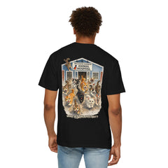 Back Graphic "Who Let the Cats Out?" Baldwin Harbor Animal Hospital Cute Vet Clinic T Shirt