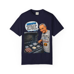 Grill Master Grandpa Funny BBQ T-Shirt — "Whoops! Pretending to Grill for a Photo" Graphic Tee