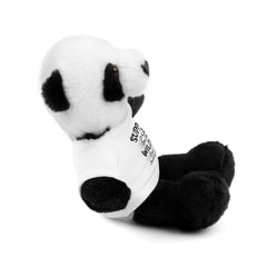 Stuffed Animals with T Shirt,Funny Quote,Support Wildlife Raise Boys,gift for him,gift for her,Birthday Gift,Everyday gift,animal lover gift