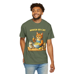 Whisker Cat Baking T-Shirt — Cute Cat Chef Graphic Tee