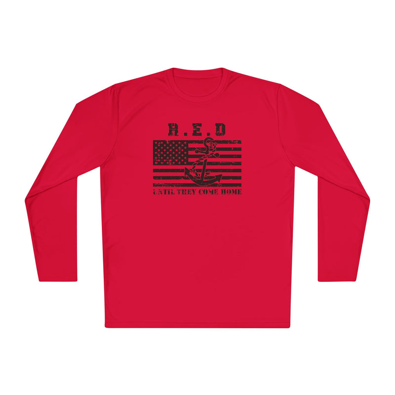 RED Friday, Navy. Marines, Patriotic, Remember Everyone Deployed, Support Our Troops, - Unisex Lightweight Long Sleeve Tee
