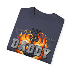 GO DADDY graphic, Comfort Colors 1717, unisex garment-dyed t-shirt, retro graphic tee, gift for him, Birthday gift tee, Vintage checkered graphic tee, Flames Tee, Fathers Day Shirt