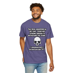 Funny Grammar Police - 'The Devil Whispered...' Skull Resilience Graphic Tee