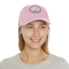 Hempstead Bay Sailing Club Leather Patch Dad Hat — Flying Scot Embroidered Round Patch