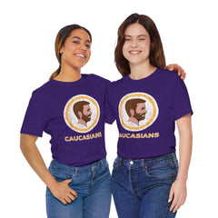 Bearded Graphic Tee - Funny Caucasians Satire Head Shot Unisex Jersey Short Sleeve Tee
