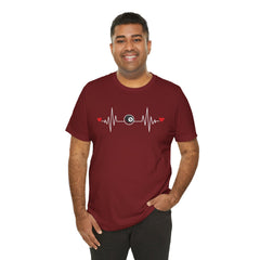Billards Heart Beat Eight Ball Graphic - Unisex Jersey Short Sleeve Tee