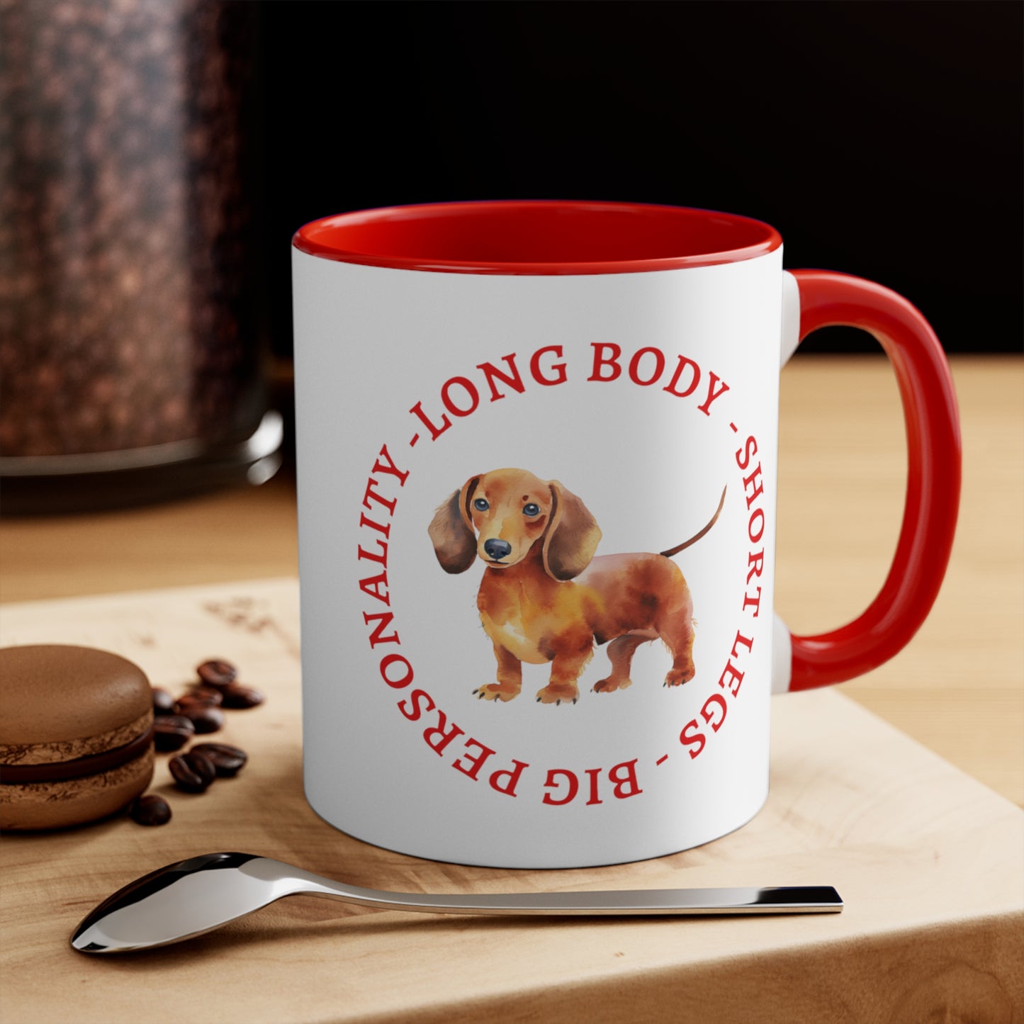 Dachsund Two Tone Accent Mug, 11oz 15oz