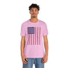 Personalized Dog Silhouette on American Flag - Tell us your dog breed, Unisex Short Sleeve Tee, Golden Retriever Silhouette Shown, Patriotic Shirt, Patriotic Pooch