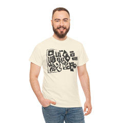 Abstract Artistic Unisex Cotton Tee - Unique Graphic Design, Casual Wear, Gifts for Art Lovers, Everyday Style, Eco-Friendly Fashion