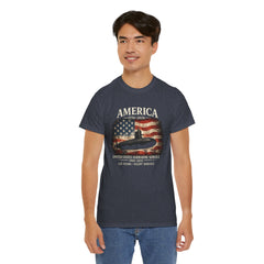 America 250th Submarine 125th Flag T-Shirt — Vintage USA Military Tee