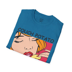 Couch Potato Pop Art Girl Unisex Softstyle T-Shirt