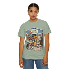 Pitbull Added "Who Let the Dogs Out?" Baldwin Harbor Animal Hospital Cute Vet Clinic T Shirt