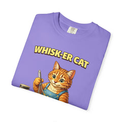 Whisker Cat Baking T-Shirt — Cute Cat Chef Graphic Tee