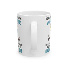 Funny Not Normal Owl Graphic Mug, animal lover mug, white ceramic owl mug, 11oz, 15oz, , owl lover mug, gift for her, nature lover mug