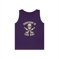 Fitness Tank Top - Skull Leg Amputee Gym Workout Shirt