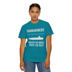 Submariners T‑Shirt — “Beneath the Waves Above the Rest” Navy Crew Tee