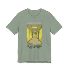 Do Not Question The Hallway T-Shirt — Retro Yellow Corridor Graphic Tee