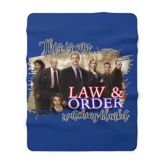 LAW and ORDER Watching Blanket - Sherpa Fleece Blanket