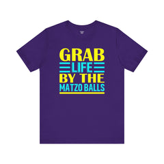 Funny Passover Grab Life By The Matzo Balls Quote T Shirt