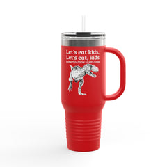 Funny Dinosaur Punctuation Saves Lives Insulated Travel Mug
