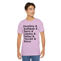 The Outsiders Shirt, Greasers Characters Shirt, Unisex Jersey Short Sleeve Tee