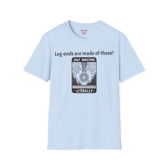 Leg Amputee Humor - Unisex Softstyle T-Shirt / Running a Marathon / One Leg Humor / Awards Medal / Funny Story / One Leg Warrior