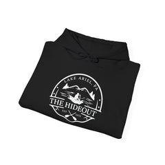 The Hideout Adventure Hoodie – Lake Ariel, PA Mountain Graphic Hooded Sweatshirt
