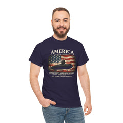 America 250th Submarine 125th Flag T-Shirt — Vintage USA Military Tee