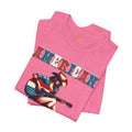 American Cowgirl, Playing Guitar Graphic, Unisex Jersey Short Sleeve Tee