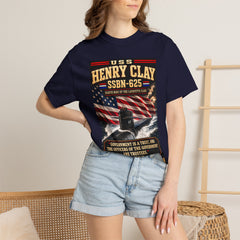 USS Henry Clay SSBN-625 Patriotic Submarine T-Shirt — Forty One for Freedom Design