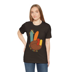 Thankful Teacher T‑Shirt – Hand Turkey Teacher Appreciation Tee