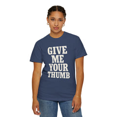 Two And A Half Men Inspired Graphic T-Shirt - Give Me Your Thumb Vintage Tee