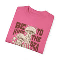 Jelly Fish, Be Kind To The Sea -  Graphic Unisex Garment-Dyed T-shirt