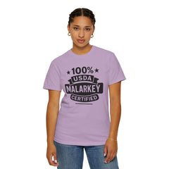 100% USDA Malarkey Certified T-Shirt, Funny Tee, Gift for Farmers, Humorous Apparel, Casual Wear, Agricultural Humor