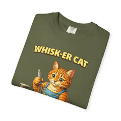 Whisker Cat Baking T-Shirt — Cute Cat Chef Graphic Tee