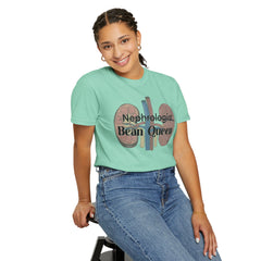Nephrologist Bean Queen, Graphic Unisex Garment-Dyed T-shirt