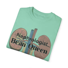 Nephrologist Bean Queen, Graphic Unisex Garment-Dyed T-shirt