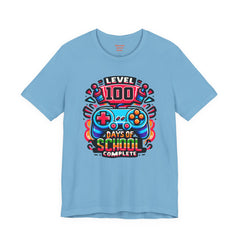 100 Days of School Complete - Unisex Short Sleeve Tee | Elementary School Holiday, Teacher Apparel, Kids Motivation, Days Checked Off